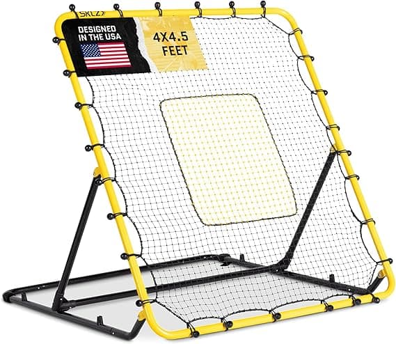 Folding throwback rebounder net