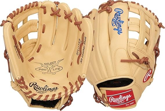 Rawlings youth baseball glove, front and back