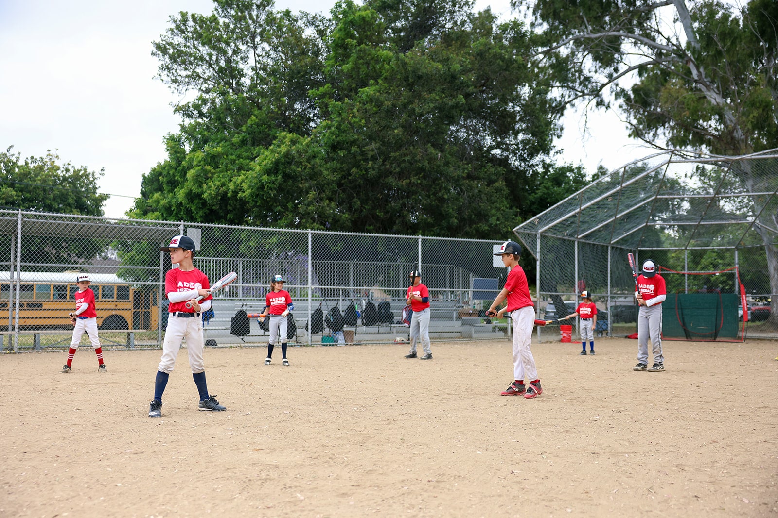 MADE coaches working with a school or program group